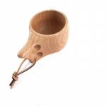 Isikup&auml;rastatud loominguline puidust kruus k&auml;epidemega kaelarihmaga piimakruus puidust kohvikruusid 101-200ML