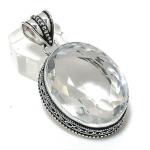 Natural White Topaz Gemstone 925 Sterling Silver Jewelry Pendant 1.97 u7s98