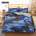 Kamuflaažvoodipesukomplekt Poiss Teismeline Lapsed Abstraktne Tekikott Padjap&uuml;&uuml;riga King Queen Twin Suurus Pol&uuml;ester Tekikott 2/3tk EU single(135x200cm)
