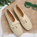 2024. aasta s&uuml;gise v&otilde;rkkangast hingavad naiste lamedad jalan&otilde;ud Lihtsad lihtsad balletikingad Naiste vabaaja n&ouml;&ouml;riga jalutusjalatsid 36 beež