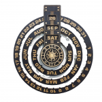 Puidust k&auml;sit&ouml;&ouml; Seinakaunistus Loov kodukaunistus Nikerdatud p&uuml;sikalendri ripats must