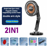 15 W magnetiline auto juhtmeta laadija 360 p&ouml;&ouml;rlev metallist kokkupandav laadimisalus Magsafe Iphone16 15 14 Pro Max jaoks