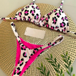 Uued naiste bikiinid Split Print Ujumisriided Mood G-string Beach Holiday M