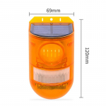 Punane/ Kollane LED P&auml;ikeseenergia Alarmlambid Infrapuna Liikumisanduriga Alarmlamp V&auml;litingimustes Veekindel Sireen Stroboskoopiline Valgus Aia &Otilde;ue jaoks 1 pc kollane