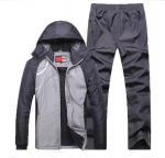 Hoia soojas Spordi&uuml;likond Meeste Fliisvooder T&otilde;mblukuga Tasku Meeste Spordir&otilde;ivaste Komplekt Thermal Winter Outdoor 5XL L must