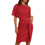 &Otilde;htukleit, litrid, &uuml;he &otilde;la, kaldus kaelus, p&otilde;lvepikkus, &otilde;huke paelad L punane