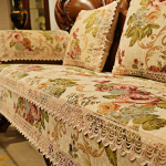 Euroopa pitsist &auml;&auml;risega diivanipadi Four Seasons universaalne libisemiskindel žakaarkate kaasaegne kodukaunistus luksuslik diivanikate 50x60