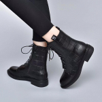 Nahast saapad Lamedad saapad Martin Boots Jalgrattasaapad 35 must