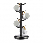 Tassihoidjate puu Puidust p&ouml;&ouml;rlev tassialus 8 konksuga kohvikruusi puu letikohvimassi hoidiku jaoks kohvipulga vitriin