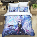 Anime Genshin Impact Animatsioon Joonisfilm pehme ja mugav voodipesukomplekt luksuslik tekikott Kohandatav tekk voodipesukomplektid EU single(135x200cm)