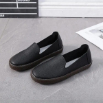 S&uuml;gisesed Madalad Naiste Kingad Loaferid Ehtsast Nahast Naiste Madalad Peale Libistatavad Naiste Loaferid Naiste Mokassiinid Kingad Pluss Suurus 40 must