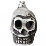 Spooky Aztec Death Whistle Loud Screaming Aztec War Whistle Realistic Human Scream Skull Whistle for Halloween Prank Props valge