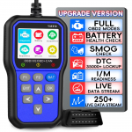 Professionaalne OBD2 skanner diagnostikat&ouml;&ouml;riist, mootori kontrolltule koodilugeja OBD2 skanner nullimisega, režiim 6, režiim 8 ja I/M valmisolek sinine