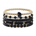 5 tk boheemlaslikke k&auml;ev&otilde;rusid, pol&uuml;meersavist mitmekihilised virnastatavad s&uuml;damekujulised helmed, kontrastset v&auml;rvi valge