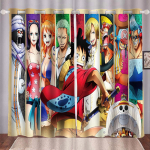 One Piece Monkey D Luffy Kardin Multikas Uus Maailm Animeeritud Mood Sobib Magamistuppi Lastele T&auml;iskasvanute Toa Kaunistuseks Kingitused 100x140cm&Grommet Top