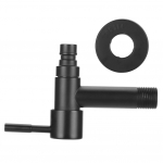 G1/2-tolline must roostevabast terasest pesumasina kraan, &uuml;he k&uuml;lma kraanikaussiga kraan, must l&uuml;hike