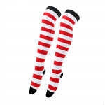 Striped Socks Cosplay Comfortable Costume Accessories Thigh High over Knee for 50cm punane