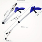 Haaramisvahendi klamber Pr&uuml;gikorjaja Alumiiniumsulam Kodu Kaasaskantav Kokkupandav Haaramiskepp Pikk K&auml;si Praktiline sinine