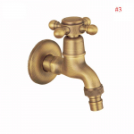 Seinakinnitus Bibcock Antiik messingist Retro v&auml;ike basseini kraan Dekoratiivne v&auml;liaiasegisti pesumasin Mopp k&uuml;lma veega WC kraanid