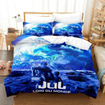 3D prindiga JuL Rapper Voodipesu komplekt Kahekohaline Twin King Suur Tekikott Tekk Padjap&uuml;&uuml;r Poisid T&uuml;drukud T&auml;iskasvanud Magamistuba 135X200cm-2pcs