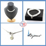 Pierres et Min&eacute;raux. Parure bijoux Bracelet Collier 10 Perles Quartz craquel&eacute; du Br&eacute;sil 8 Taille personnalisable.