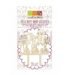Cake Topper - Ohohoh - D&eacute;coration en bois No&euml;l - 9 x 13 cm - &Eacute;l&eacute;gante et festive