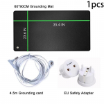 Maandusmatt 23,6x35,4 15 jala pikkuse juhtmega &ndash; Universaalne padi, Joogamatt treeninguteks, Vereringe, Voodi maandus AU Plug must