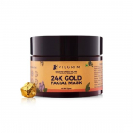 Pilgrim 24K Gold face mask for glowing skin | 24K Gold face pack for glowing skin, skin hydrating, boosts collagen | For Men & Women | 50gm
