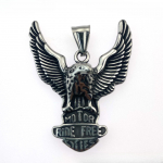 Vintage tasuta Eagle Logo Eagle Spreading Wings roostevabast terasest ripats Lihtne titaanist terasest kaelakee ehte kampsun kett