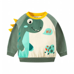 Populaarne laste multikas dinosauruse pullover &ndash; 2025. aasta kevad-/s&uuml;giskollektsioon, pikkade varrukatega, kontrastset v&auml;rvi, &uuml;mara kaelusega 110 cm