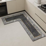 Premium L-kujulised k&ouml;&ouml;gimatid: mustust h&uuml;lgav, kergesti hooldatav, imav, kiiresti kuivav diatomiit savi majapidamiskasutuseks. 140*140cm