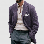 Meeste kevadine pluus &Auml;ri Commuter T&ouml;&ouml; Vabaaja Tr&uuml;kitud Kahe n&ouml;&ouml;biga &uuml;likonna jakk Meeste &uuml;likond Suur Briti 4XL