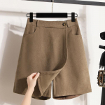 Naiste poolseelik kevadine ja s&uuml;gisene A Word l&uuml;hike seelik &Otilde;huke tviid plisseeritud seelik Plus Size p&uuml;ksseelik 2XL