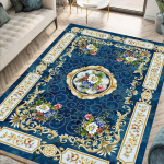 Euroopa retro-etnilises stiilis vaip elu- ja magamistuppa 120*160 cm (Crystal Velvet Non-slip Bottom)