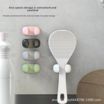 Silikoonist riisi lusikahoidja kuumakindel spaatliga riistatugi, mittekleepuv riisi aeruhoidja k&ouml;&ouml;gividinate korraldaja must