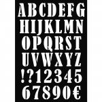 Pochoir A3 Alphabet Chif Signe - ARTEMIO - D&eacute;coration sur tout support