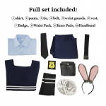 Meeste Zootopia Judy Hopps Cosplay Kost&uuml;&uuml;m - T&auml;iskomplekt Ohvitser J&auml;nese &Uuml;likond S