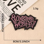 Tikandi etikett Riidest etikett Kleepuv kleebis Inglise t&auml;ht Allika embleem Tee-ise tikandi kleebis Riidest kleebis E2R-A-1-11