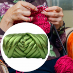 Chunky Yarn Bulky Length 590 inch Weight Jumbo Tubular for Baskets Rug Making Macrame Fruit Green
