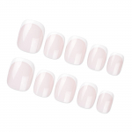 Press on Nails Ombre L&uuml;hikesed Ruudukujulised Kunstk&uuml;&uuml;ned Prantsuse Otsaga L&auml;ikivad Valek&uuml;&uuml;ned Liimiga Kleepitavad K&uuml;&uuml;ned Tehisk&uuml;&uuml;ned