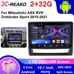Mitsubishi ASX RVR Outlander Sport 2019-2021 jaoks Android 2 Din Auto Automaatne Carplay 4G+WIFI GPS Autoraadio Navigatsioon Multimeedia Video M&auml;ngija Stereo BT 4 core 2GB+32GB carplay