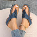 2024 Uued Kiilkontsaga Sandaalid Naiste Suvine Mood Platvorm Ranna Sandaalid Naiste Pl&auml;tud Suured Suurused 36-43 Naiste Kingad 42 sinine