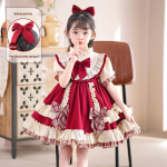 Lolita t&uuml;drukute suvine printsessikleit 2024 - Uus laste seelik 140 cm