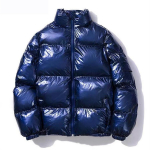 L&auml;ikiv polsterdatud jakk Meeste Lahtine Parka Hip Hop T&auml;navar&otilde;ivad Paks Tuulejope Talvine Soe Mantel Seis Kaelus &Uuml;ler&otilde;ivad Meeste riided XXL sinine