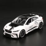 UUS 1:32 Jaguar I PACE Sulamist V&otilde;idus&otilde;iduauto Mudel Die-cast & M&auml;ngus&otilde;idukid Simulatsioon Metallist M&auml;nguauto Mudel Heli Valgus M&auml;nguasi Kingitus valge