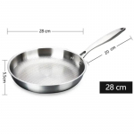 28/30 cm pann 304 roostevabast terasest pann nakkumatu pann vaegkattega munad praad praepott Kasuta gaasi- ja induktsioonpliiti
