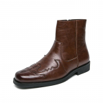 Meeste luksuskaubam&auml;rgi nahast kauboisaapad Trend Retro k&uuml;ljet&otilde;mblukk, terava otsaga klassikalise l&auml;&auml;ne kauboi klassikalise retrostiilis mugavad saapad 38