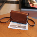 Naiste Lehma Nahast, &Otilde;la Crossbody Kestkott, Lihtne Moodne Kott, T&uuml;drukute V&auml;ike K&auml;ekott tumepruun v&auml;rv