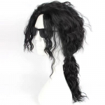 S&uuml;nteetilised parukad meestele Must pikk lokkis juustega tukkidega parukas Michael Jacksoni cosplay parukas Halloweeni kost&uuml;&uuml;m Igap&auml;evaseks kasutamiseks m&otilde;eldud parukas