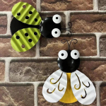 Mini metallist lepatriinu mardikas tara riidepuu seinal rippuv ornament kuju &otilde;ues sise&otilde;ue aia kujuke skulptuur kodukaunistuseks